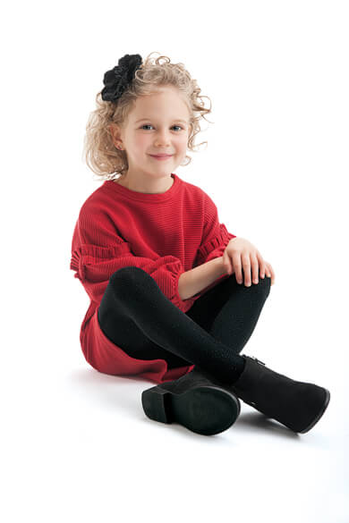 Knittex Rajstopy Dziewczęce z Brokatowym Nadrukiem Angel Dust