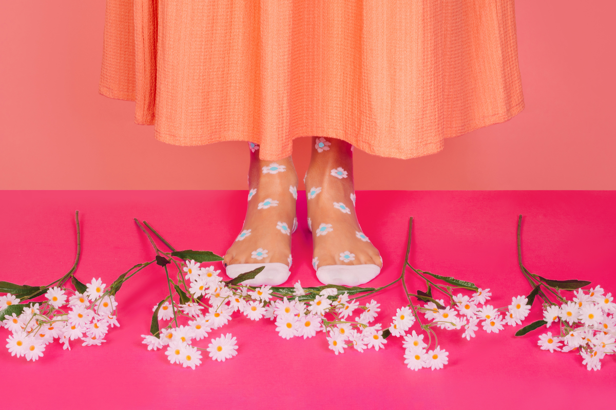 Skarpety Gabriella Wzorowane Daisy - obrazek 4