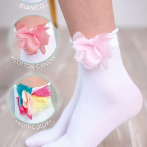 Knittex Skarpetki dziewczęce HAWAI – aplikacja kwiatek 40 DEN