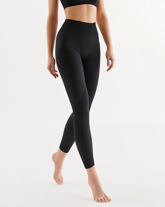 Gabriella Bezszwowe legginsy w prążki Rib