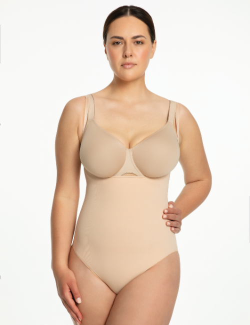 419 Seamless Body Open Bust - body wyszczuplające pod biust, beżowe