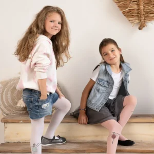 Dziecięce rajstopy z mikrofibry z doszytą aplikacją LINE DANCER 40 DEN