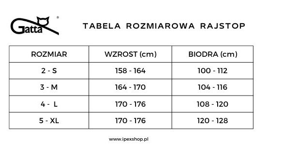 GATTA MADAME - RAJSTOPY GŁADKIE XXL DAMSKIE - obrazek 2