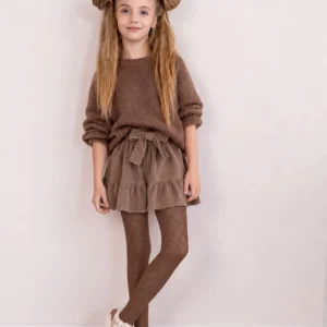 Knittex Rajstopy dziewczęce z mikrofibry w romby Diamora Junior